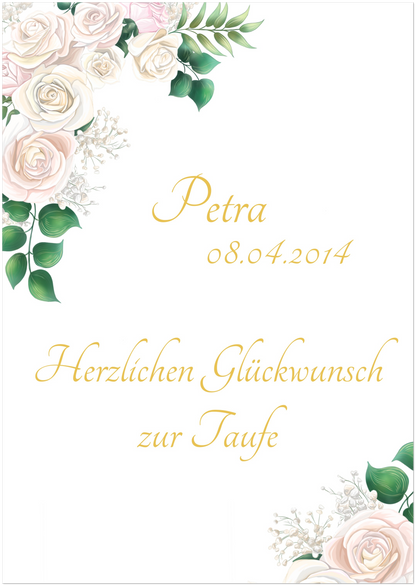 Petra Poster zur Taufe