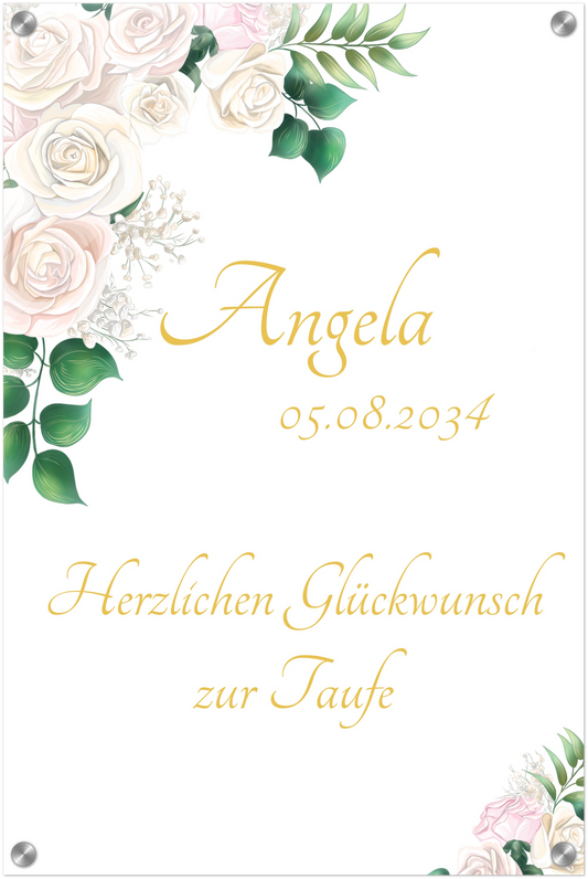 Angela Acryldruck zur Taufe